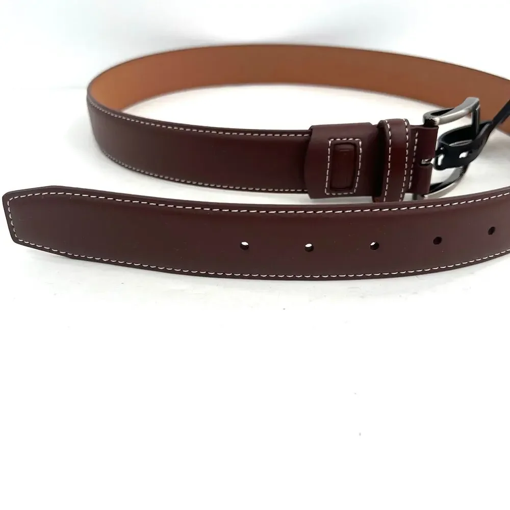 Nike double stitch logo square buckle men’s belt
